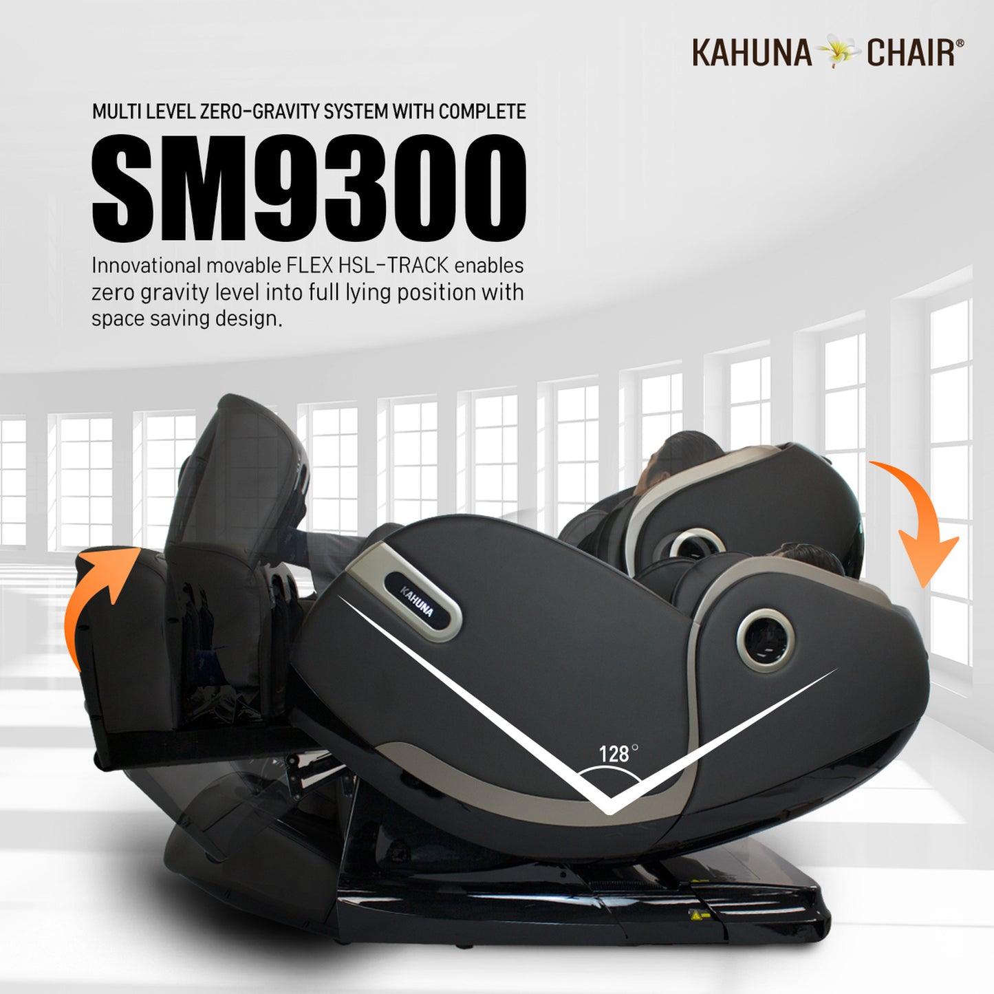 Kahuna 4D+@ Dual Air Float Flex HSL-track with Infrared heating SM-9300 Black